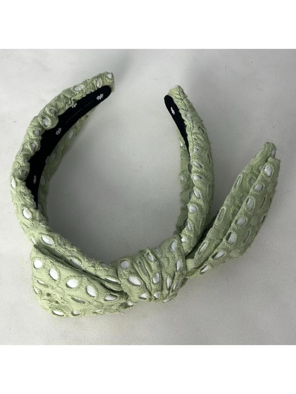 LELE SADOUGHI Sage Eyelet Holly Bow Headband - Picture 5 of 8